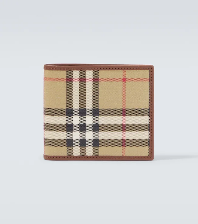 Burberry Check canvas bifold wallet
