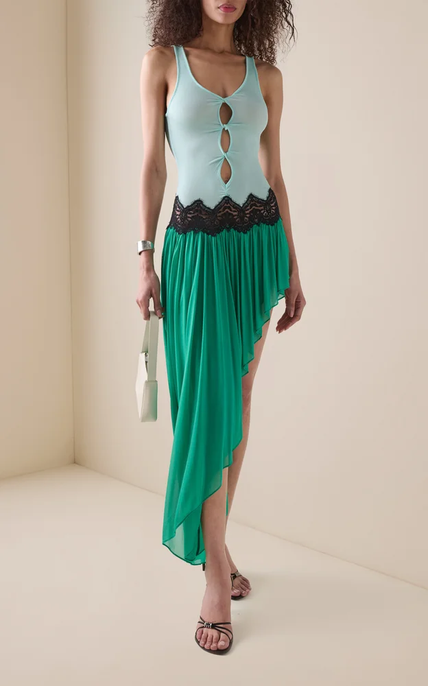 Open Twist Swept Tank Dress