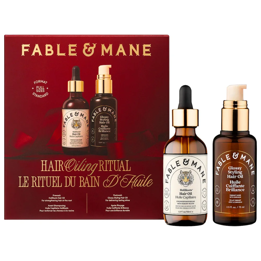 Hair Oiling Ritual Gift Set for Healthy Hydrated Hair