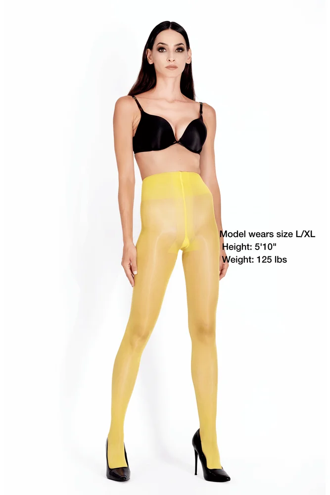 3-Pack Semi Sheer Glossy Shiny Pantyhose Tights