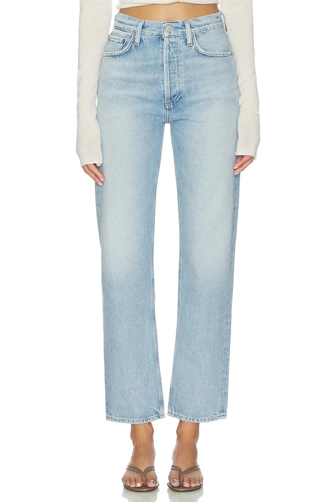90's Pinch Waist High Rise Straight Jeans