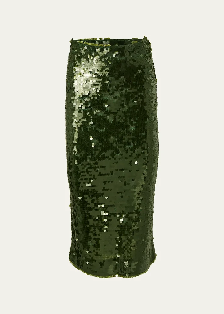 Embellished Knit Pencil Skirt