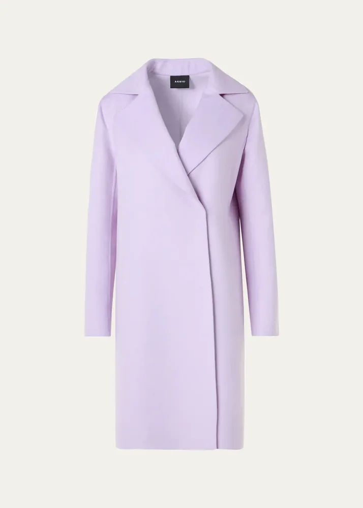 Bera Cashmere-Silk Knee-Length Coat