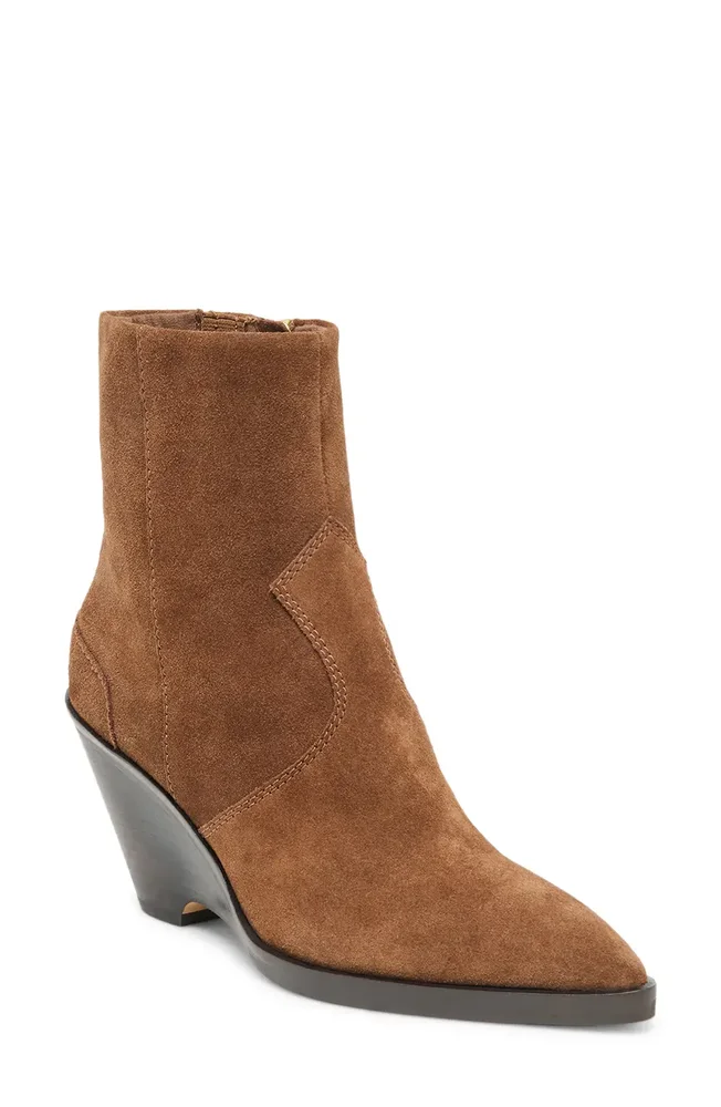 Ashtin Leather Wedge Bootie