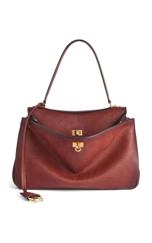 Medium Rodeo Leather Top Handle Bag