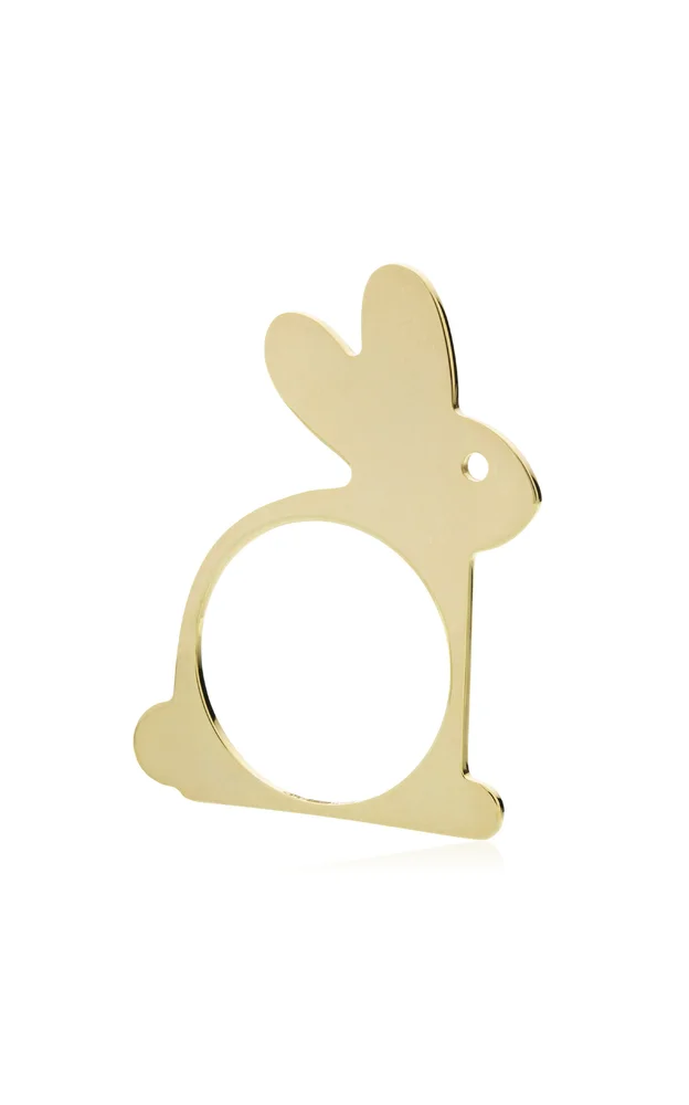 Plano Conejito 9K Yellow Gold Ring