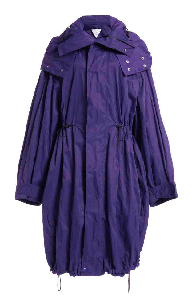 Resinated Metal Twill Parka