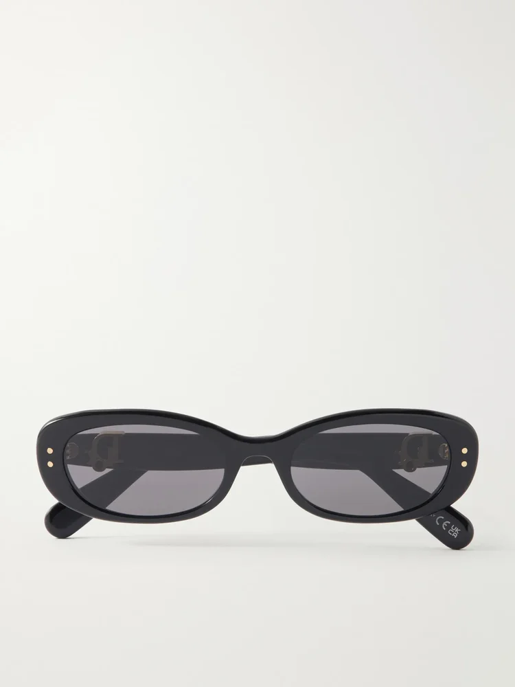 Dior Oblique B1I Oval acetate sunglasses