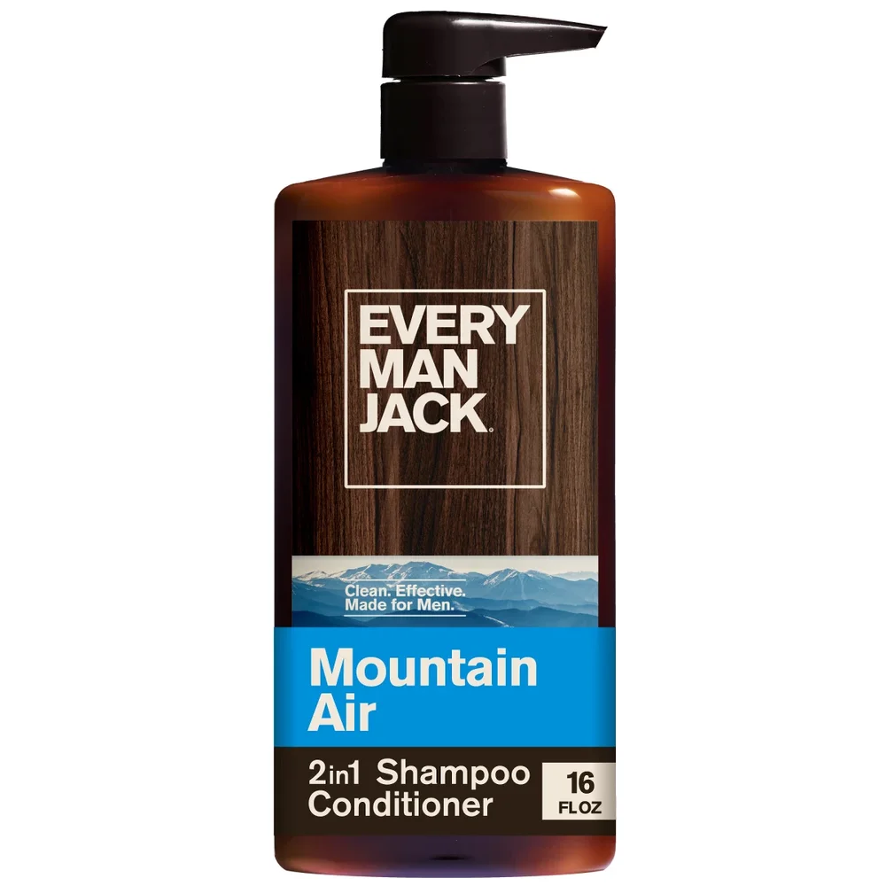 Naturally Derived Men's 2-in-1 Shampoo and Conditioner, Mountain Air
