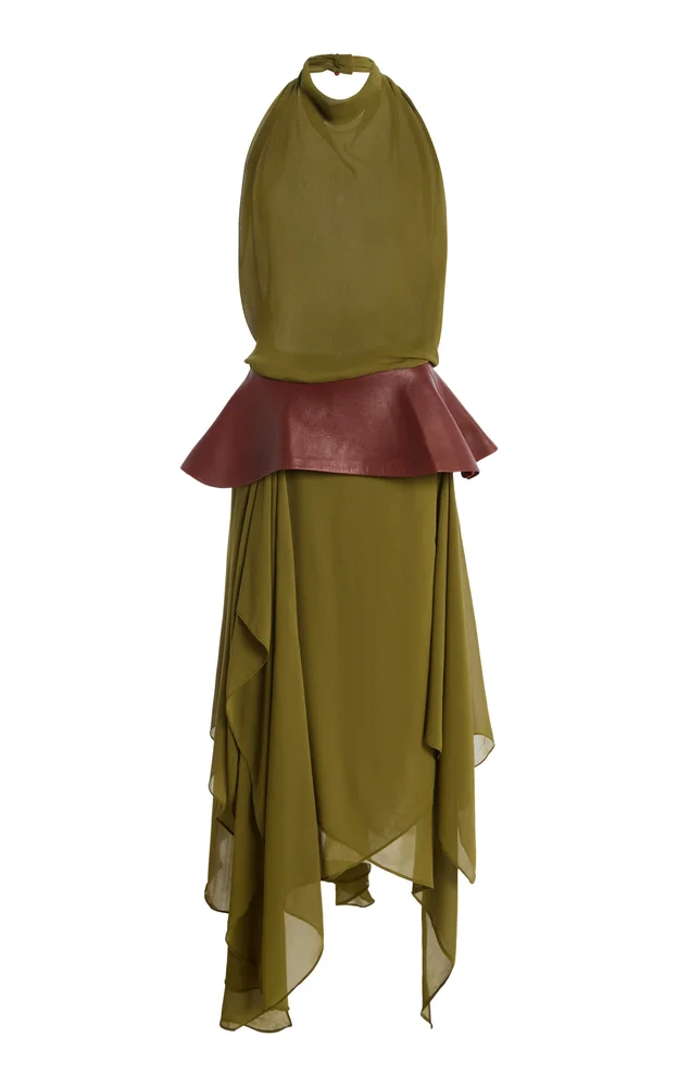Exclusive The Scarf Belted Chiffon Midi Dress