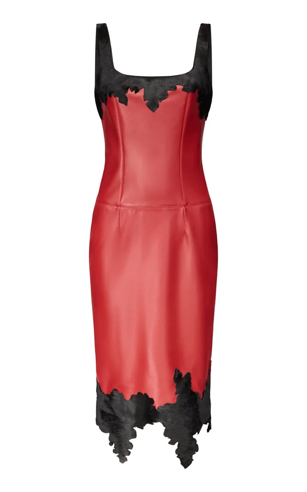 Sylvia Leather Midi Dress