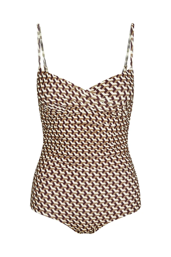 Bordeaux One Piece Full Coverage - Husk Geo
