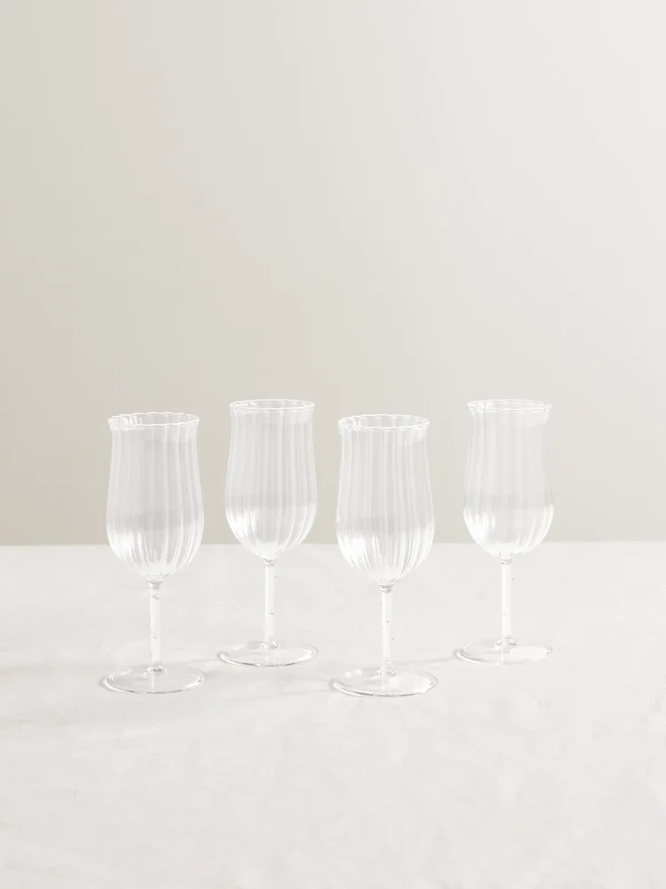 Tulip set of four wine glasses