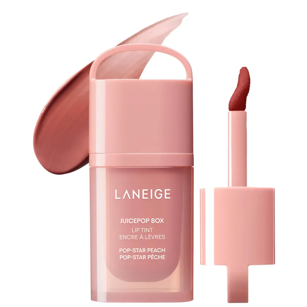 JuicePop Box Hydrating & Lightweight Oil Lip Tint in Pop-Star Peach