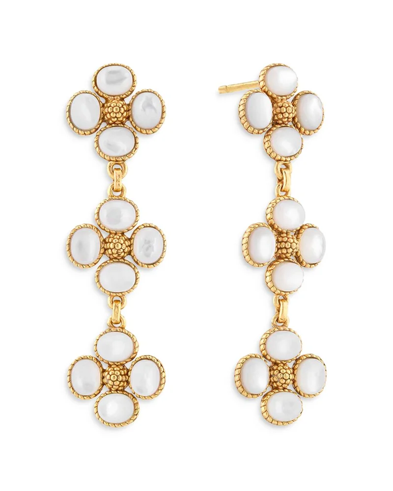 Berry Clover Linear Earrings