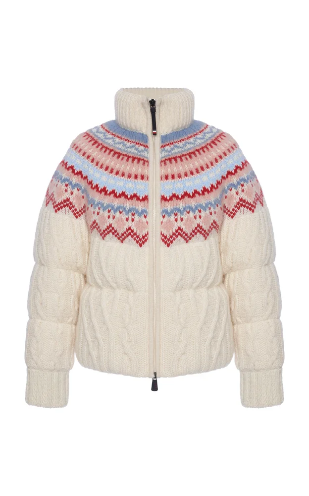 Knit Wool-Mohair Down Jacket