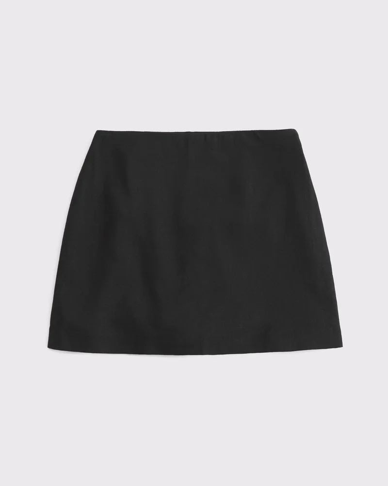 The A&F Scarlett Curve Love Linen-Blend Mini Skort