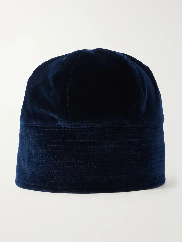 Cotton-velvet sailor hat