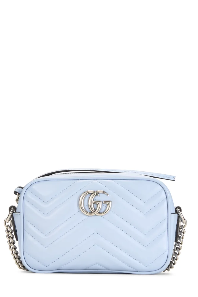 Blue Leather Marmont Crossbody Mini