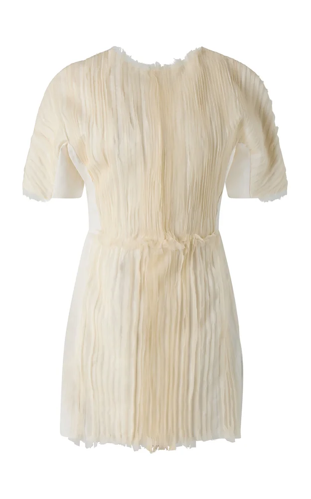 Exclusive Brushstroke Cotton-Silk Mini Dress