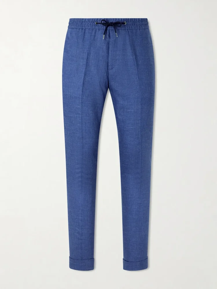 Straight-Leg Linen Trousers