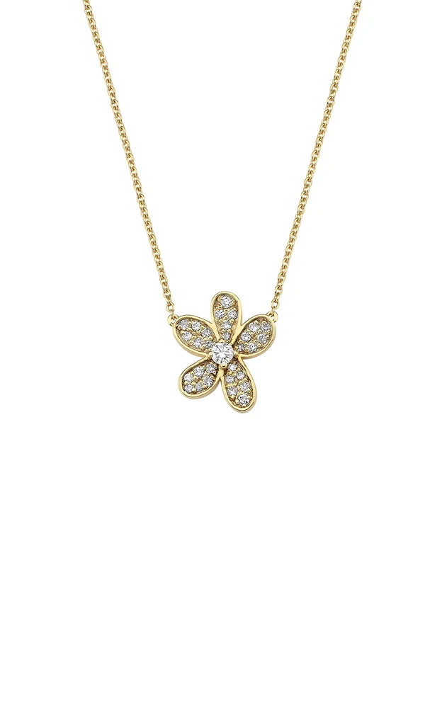 14K Yellow Gold Diamond Necklace