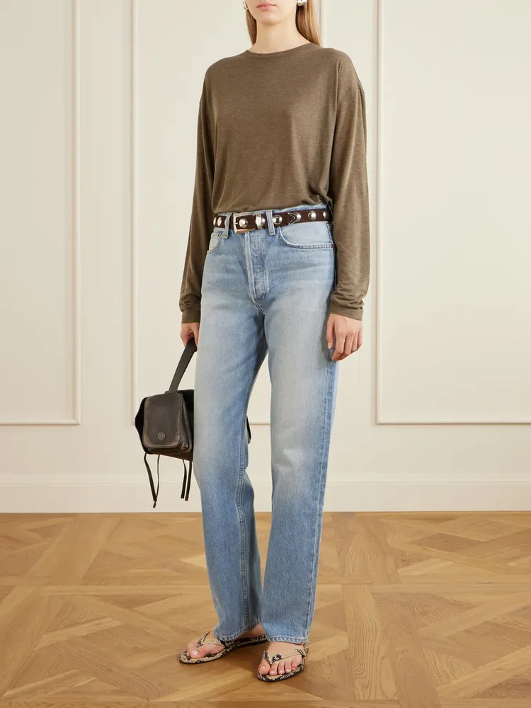 Kelly high-rise straight-leg jeans