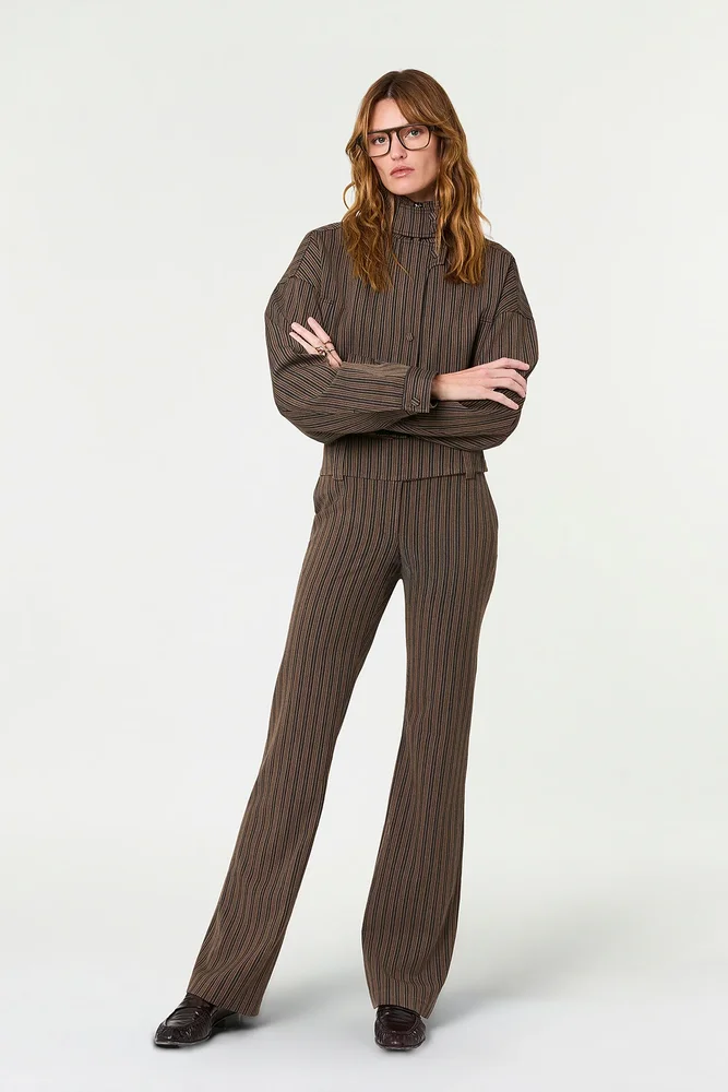 BRONTE BOMBER JACKET - VARIEGATED STRIPE