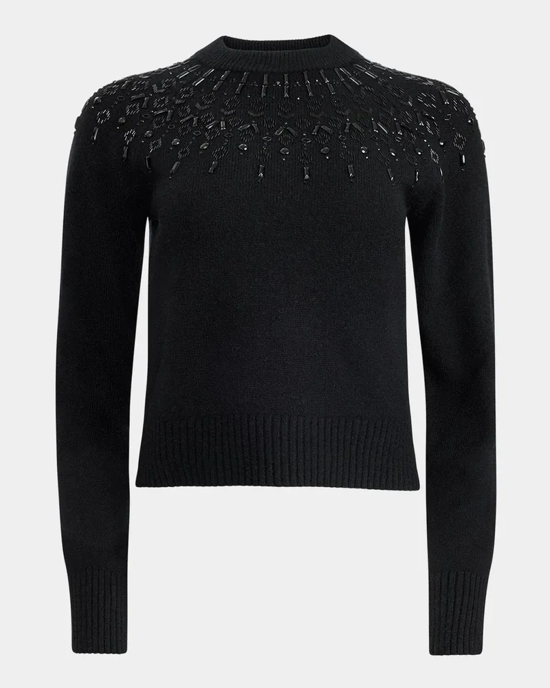 Harold Fair Isle Beaded Wool Crewneck Sweater