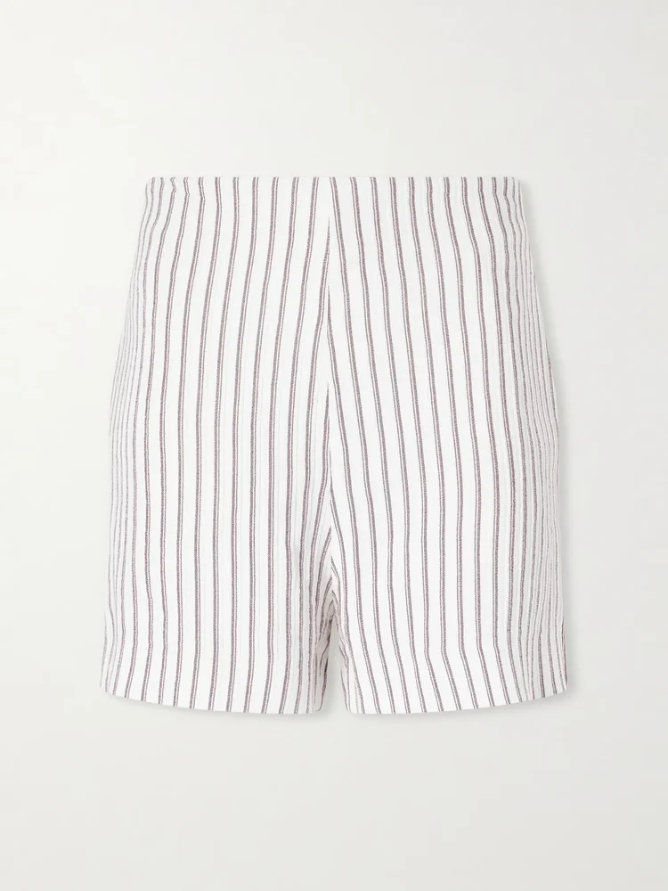 Felix striped-printed woven shorts