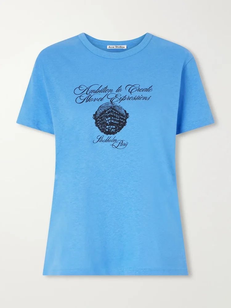 eram nobel printed cotton and hemp blend t shirt