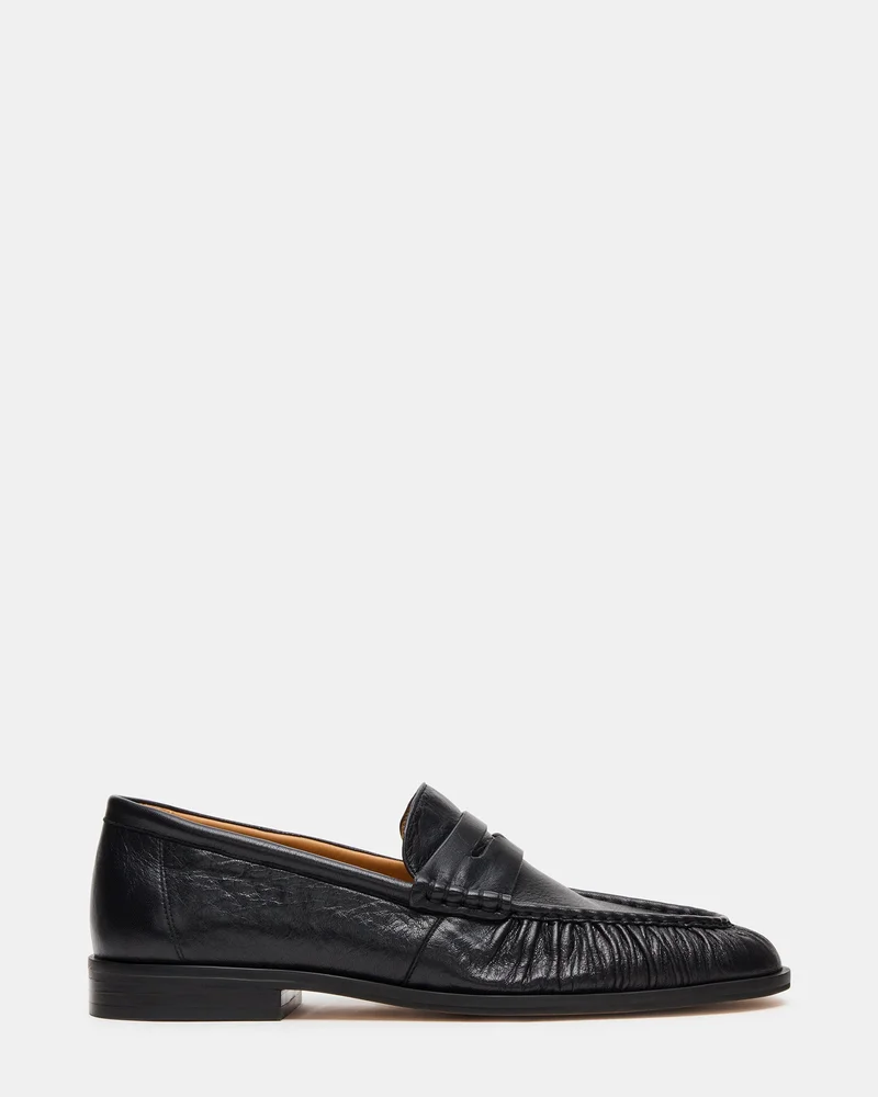 QUINCEY Black Leather Slip-On Men's Loafer – Steve Madden