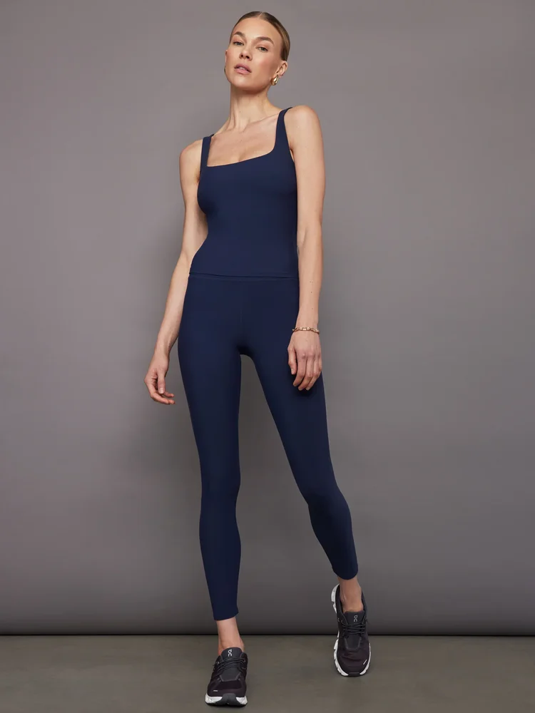 High Rise Legging in Melt, Navy Blazer