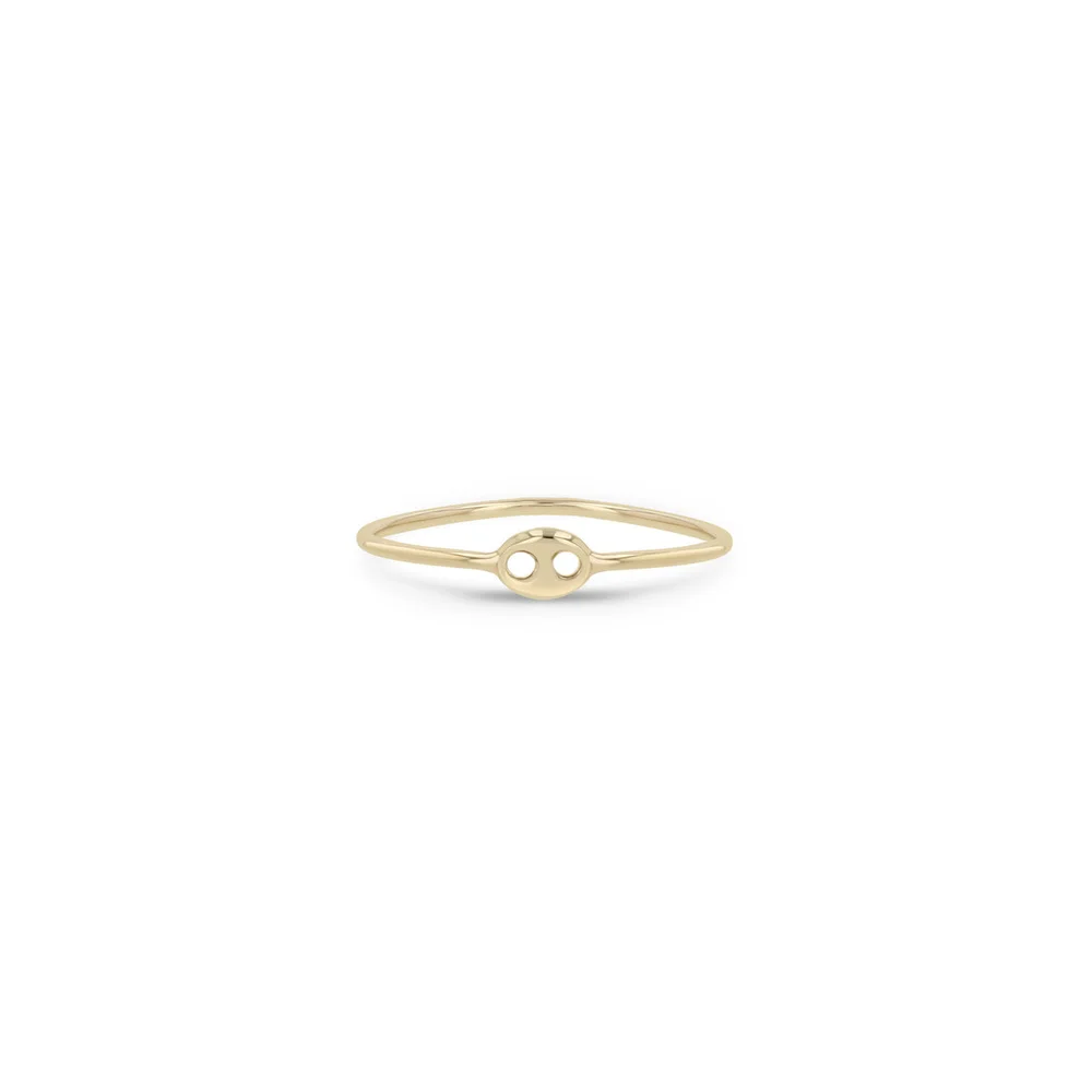 14k Gold Small Mariner Link Ring