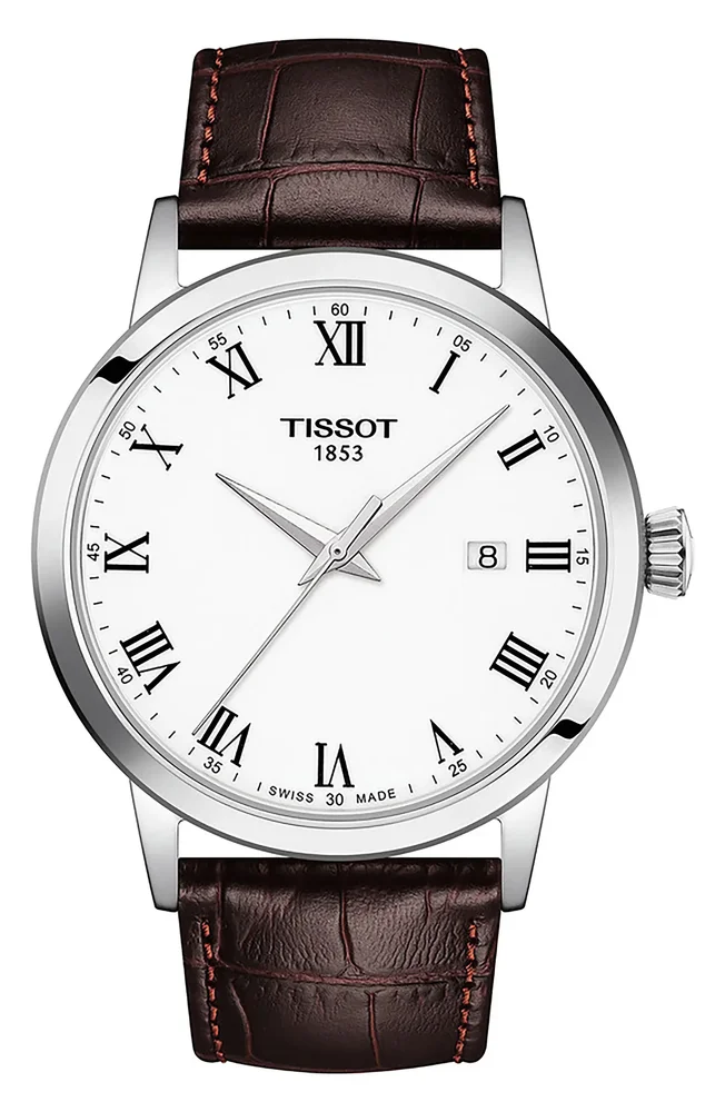 Classic Dream Leather Strap Watch, 42mm