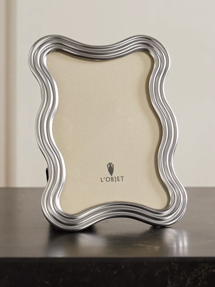 Ripple platinum-plated 4x6 picture frame
