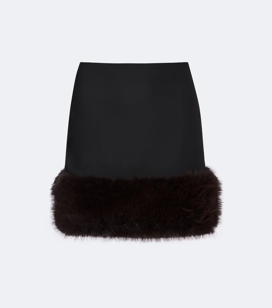 Wool-blend miniskirt
