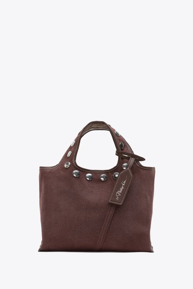 Garment Dye Denim Mini Market Tote