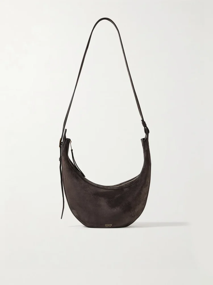 Augustina small suede shoulder bag