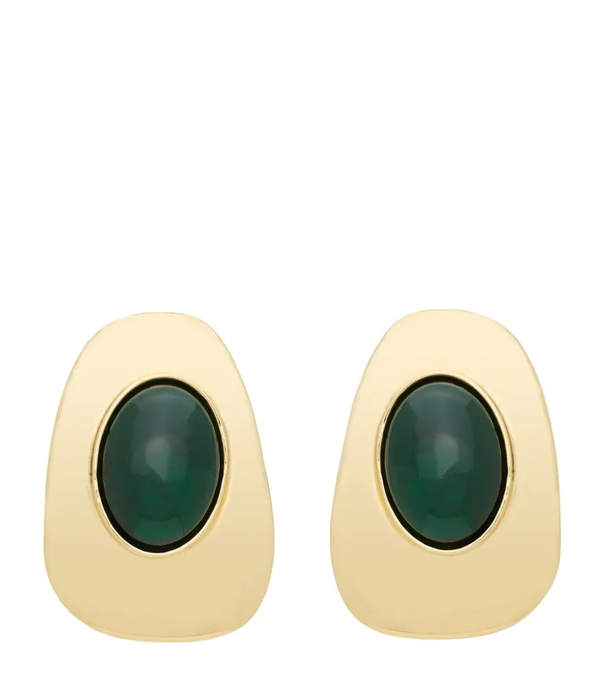 Saint Laurent Cabochon Clip Earrings