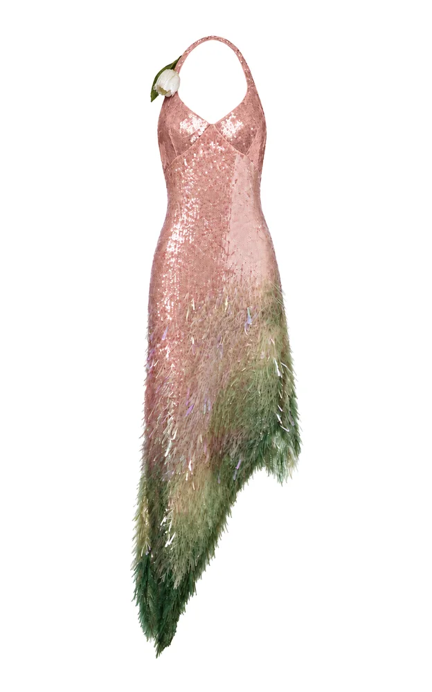 Ombre Sequined Midi Dress