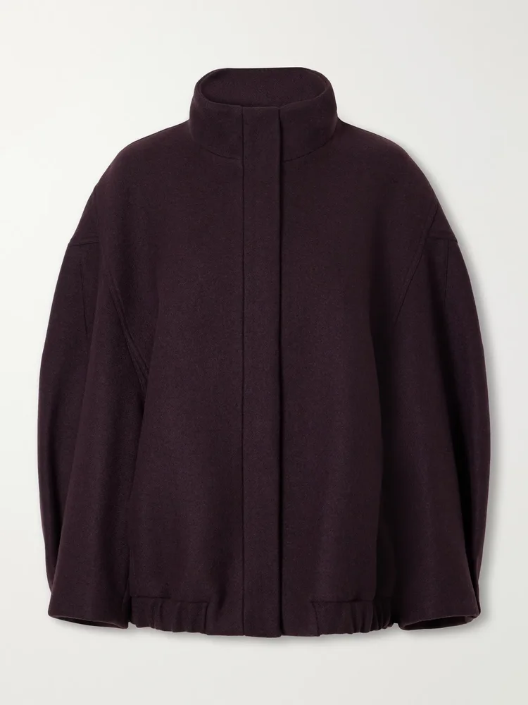 wool blend twill jacket