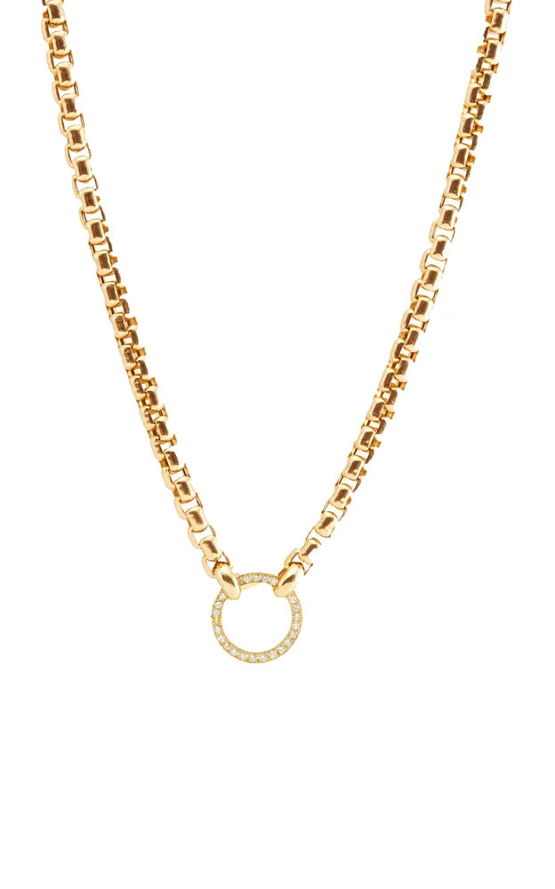 18K Yellow Gold Diamond Necklace