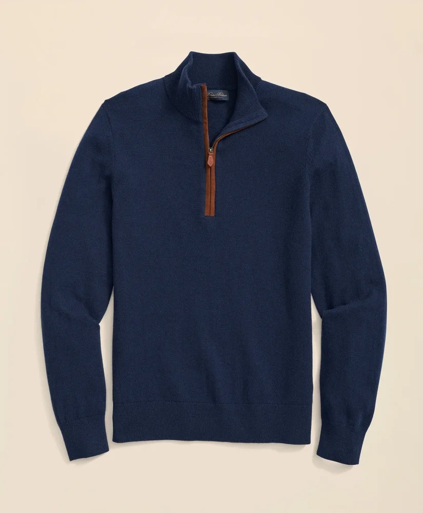 3-Ply Cashmere Quarter-Zip Sweater