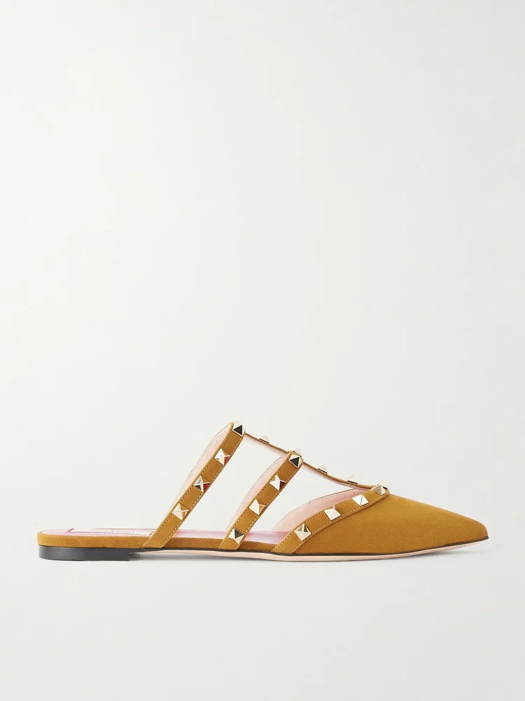 Rockstud suede mule