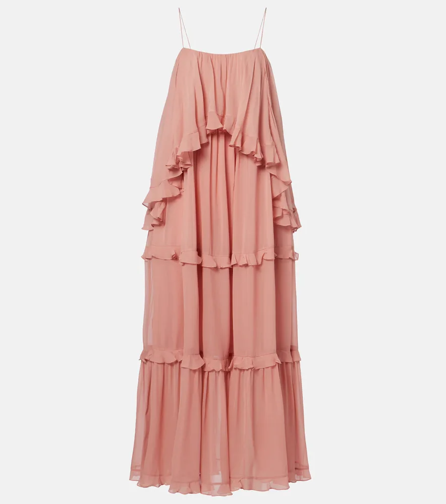 Luna ruffled tiered maxi dress