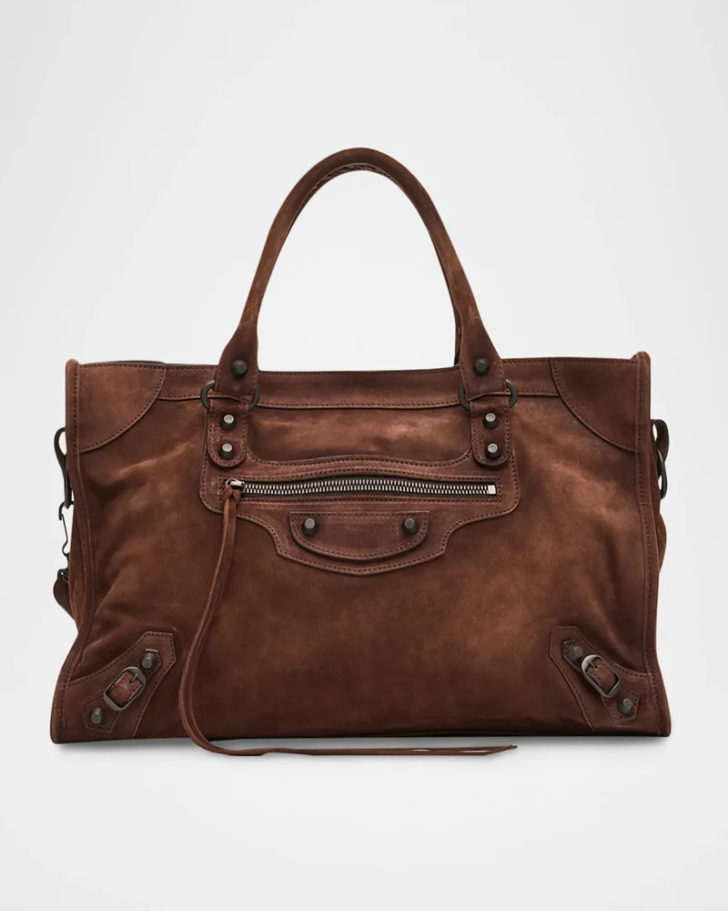 Le City Medium Suede Shoulder Bag