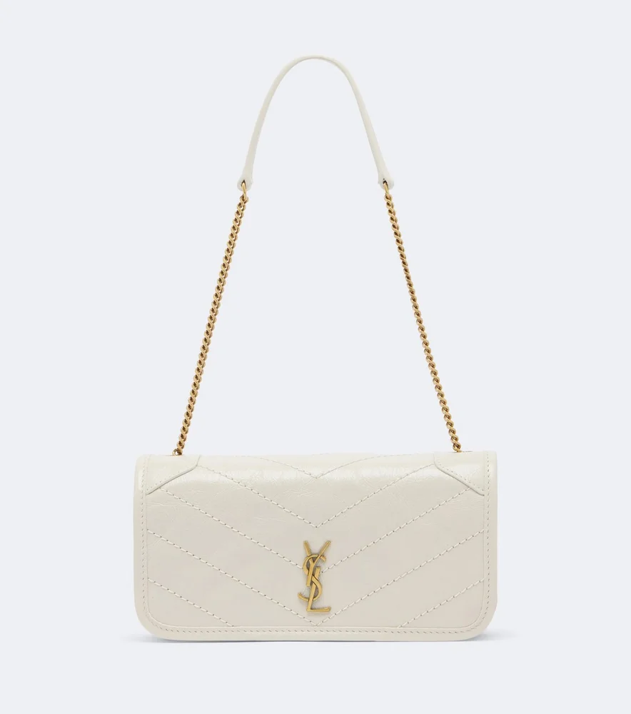 Niki leather wallet on chain