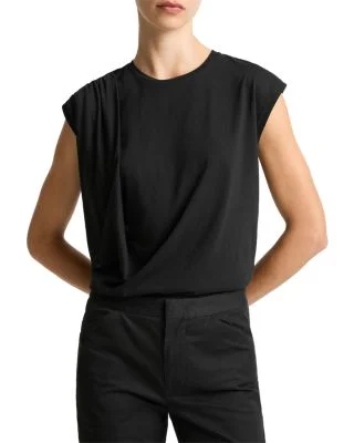 VinceRound Neck Drape Top