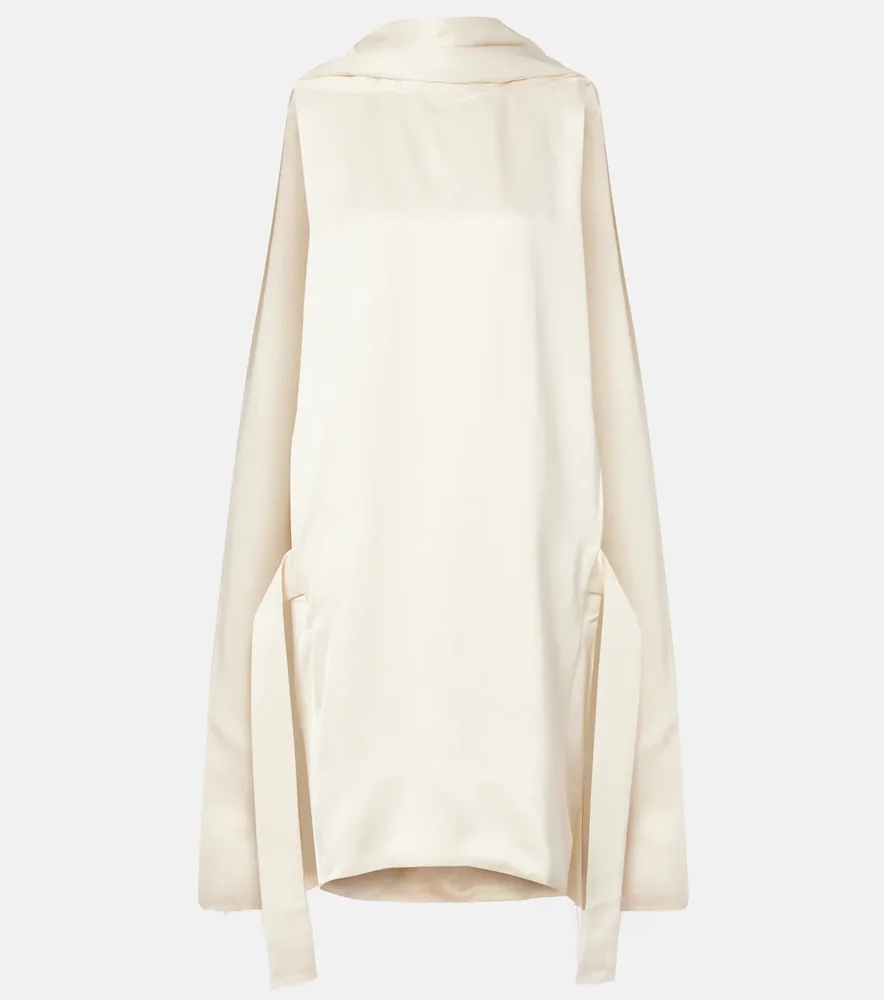 Cocoon deconstructed satin minidress